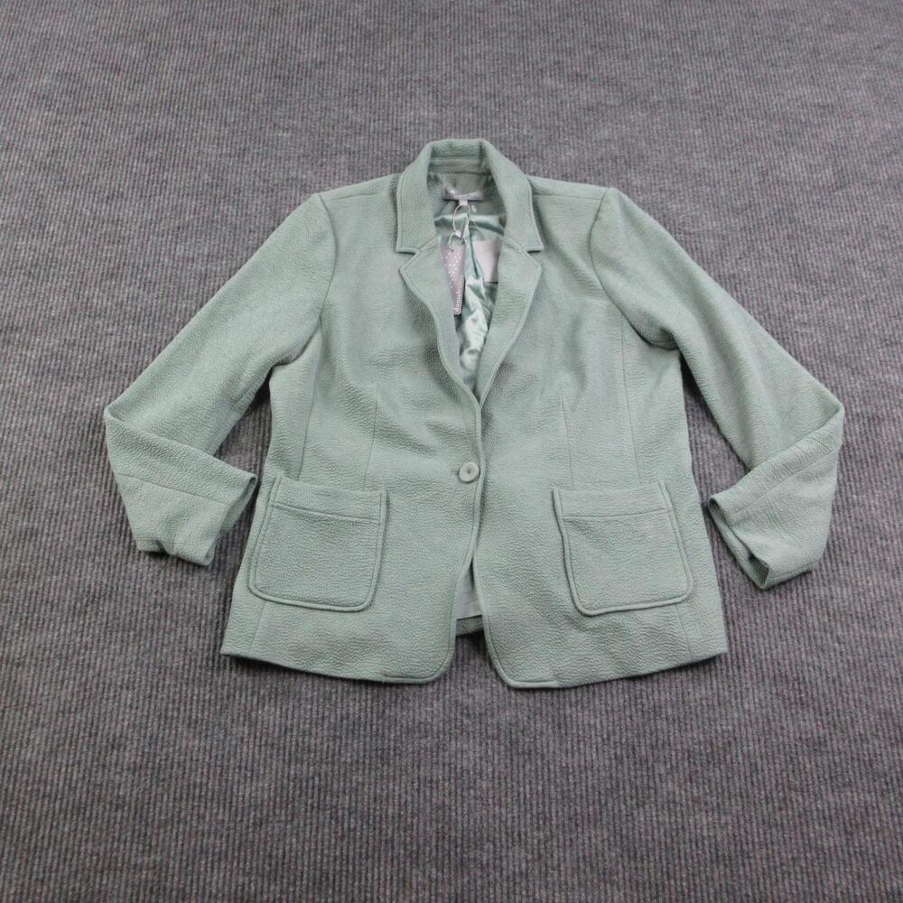 Daniel Rainn Blazer Womens XL Green Lined Tailored Notch Lapel One-Button NWT
